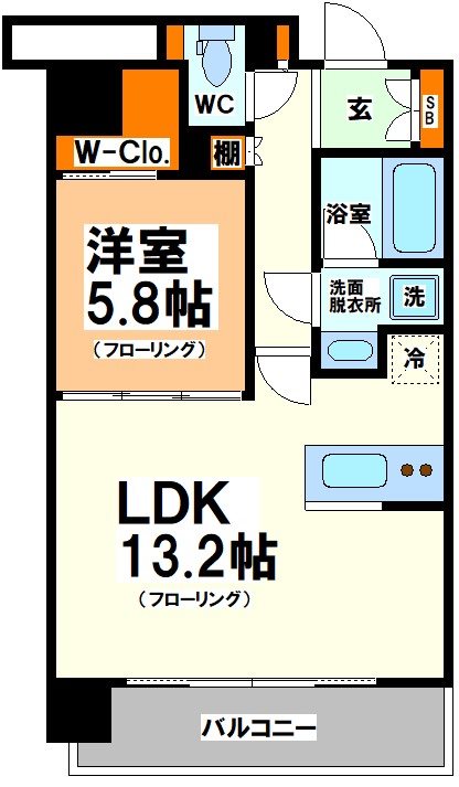 都営大江戸線 西新宿五丁目駅 徒歩7分 13階建 築16年の間取り写真