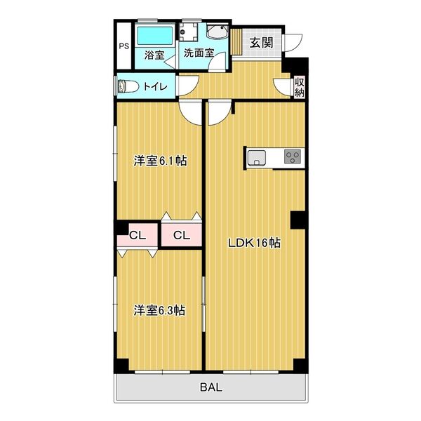 日進市香久山のマンションの間取り