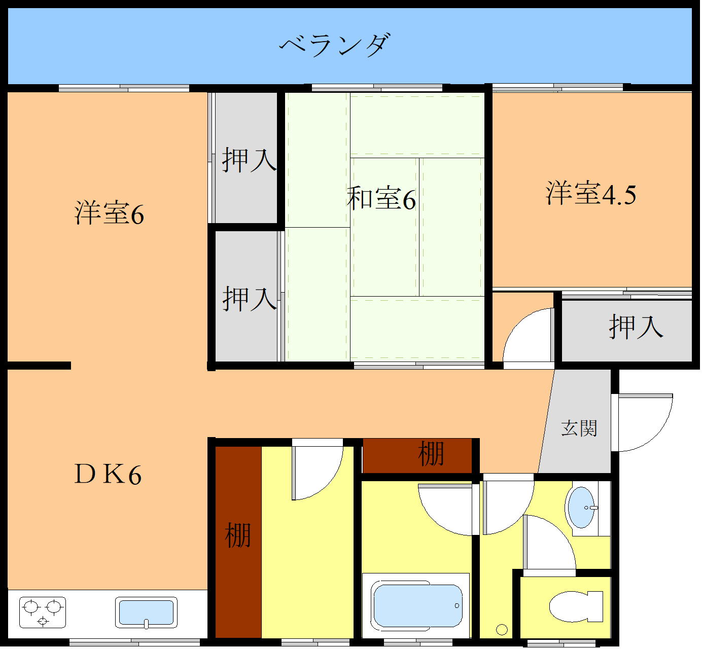 エトワール高萩Ｂの間取り