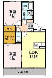 アヴニールＡの間取り