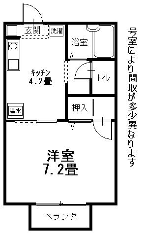 呉市広本町のアパートの間取り