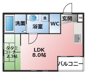 【RadIAnce浜(レイディエンス浜)の間取り】