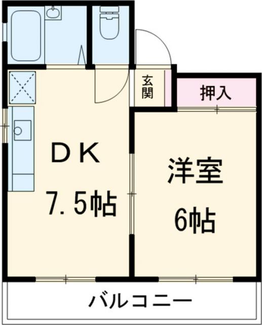 春日部市中央のマンションの間取り