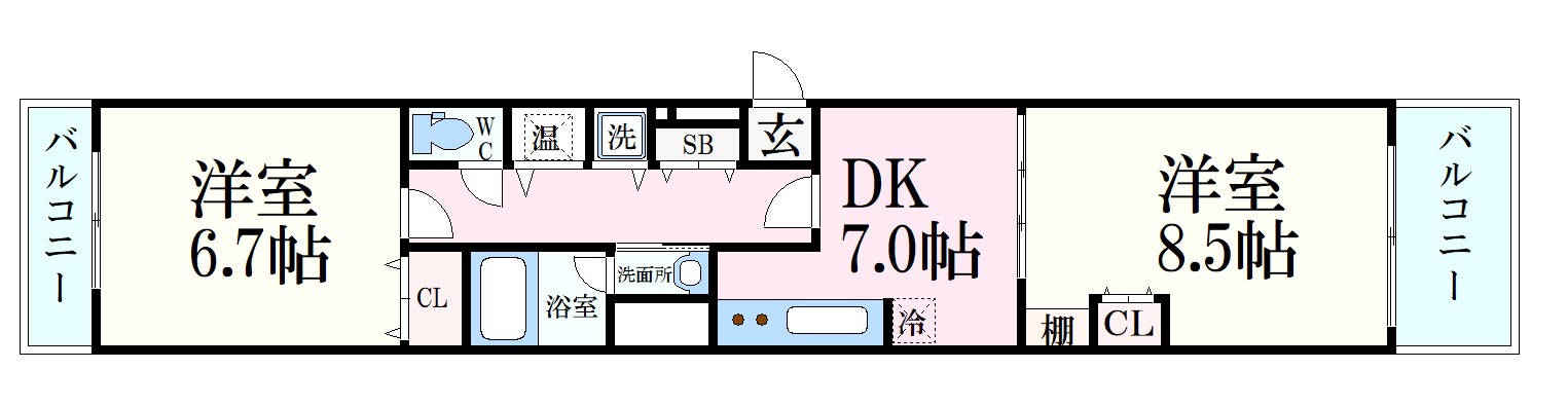 芦屋大桝町アネックスの間取り