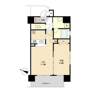 仙台市青葉区木町通のマンションの間取り