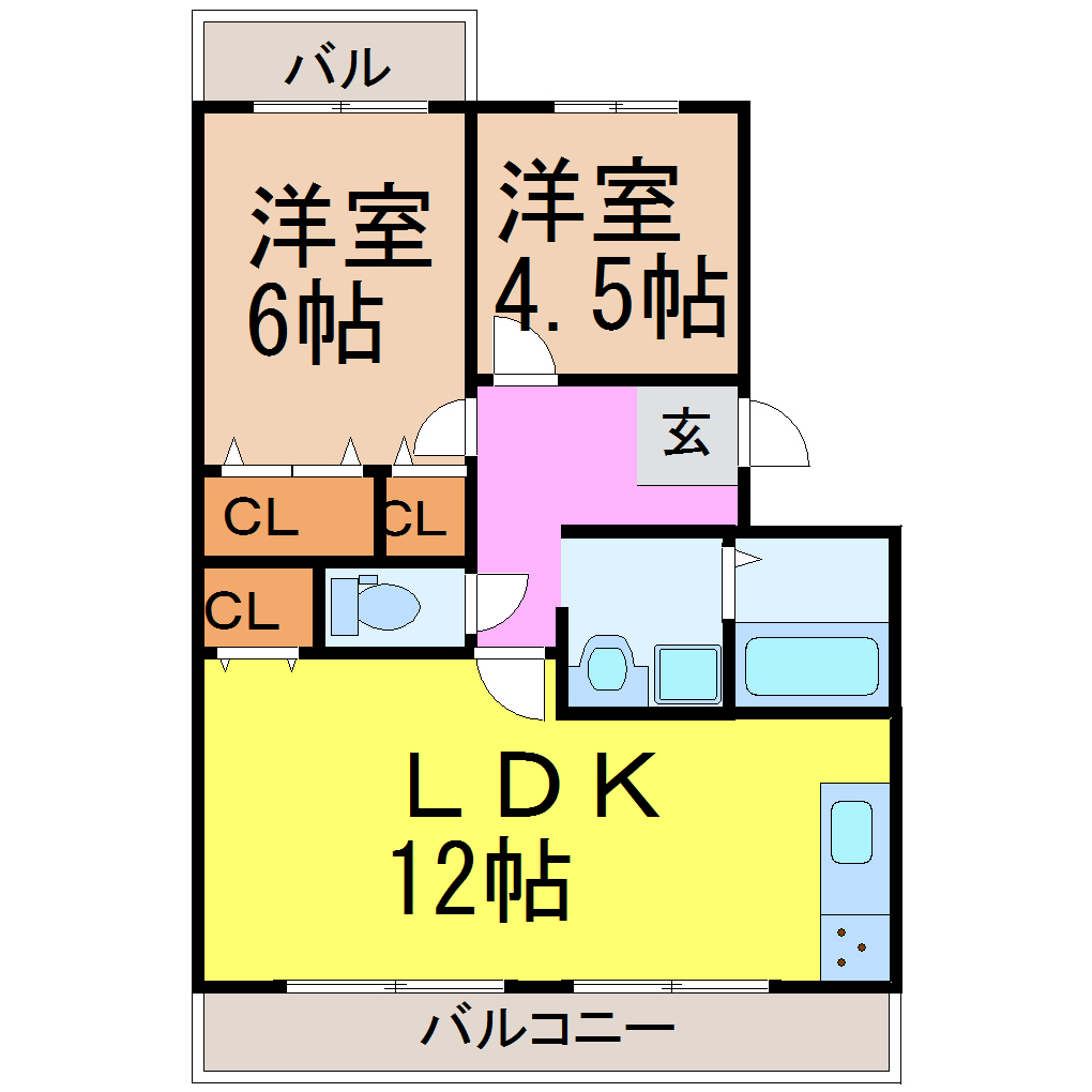 名古屋市昭和区南分町のマンションの間取り