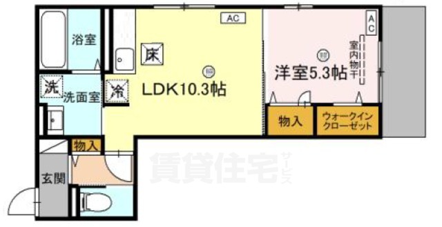 アリビオ立花の間取り