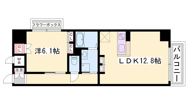 キャッスルコート博労町の間取り