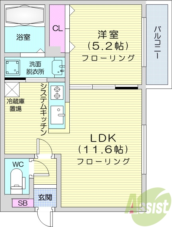 リベルタ澄川の間取り