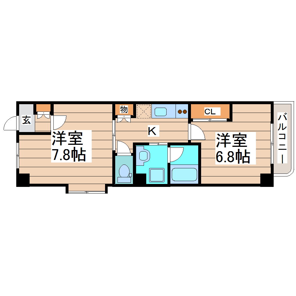 しゃとれ旭ヶ丘通りの間取り