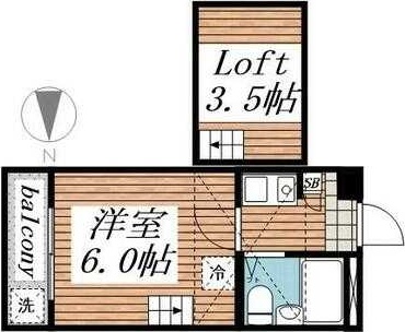 市川市北方のマンションの間取り