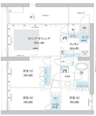 【ガーデニエール砧WESTの間取り】