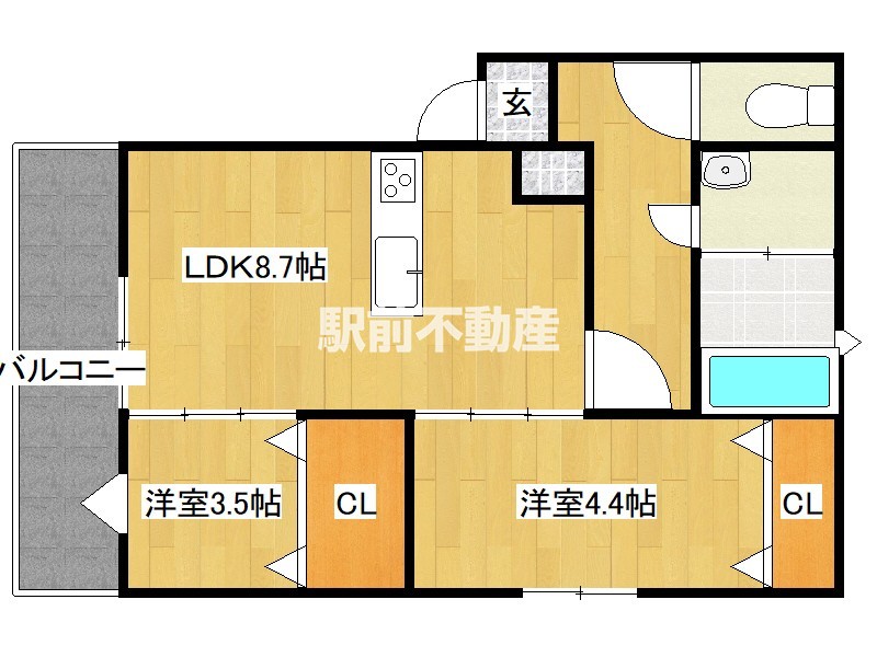 【鳥栖市今泉町のアパートの間取り】