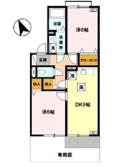 和歌山市松江北のアパートの間取り