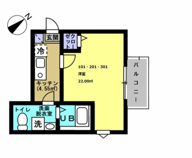 横浜市港南区日野南のアパートの間取り