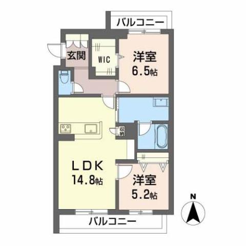 シャーメゾン高木瀬東の間取り