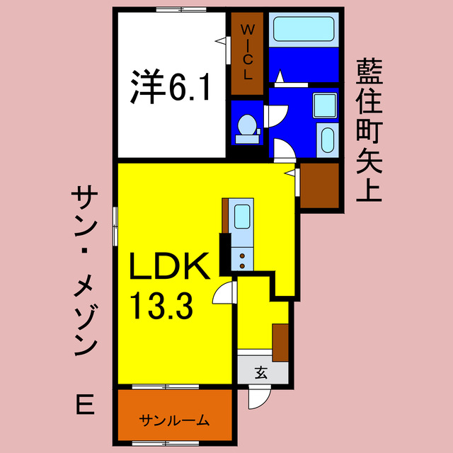 サン・メゾンEの間取り