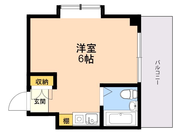 プチメゾン西新の間取り