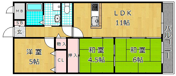 枚方パークハイツの間取り