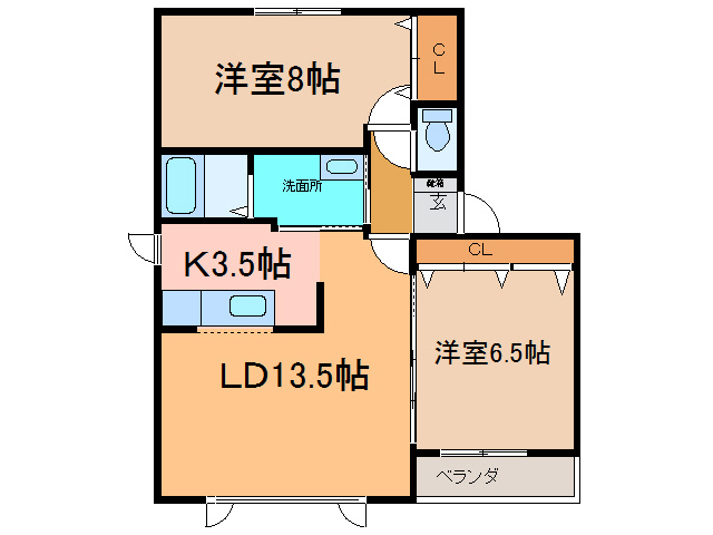 ディアコートＭＫの間取り