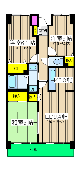 プランジュール神大寺の間取り