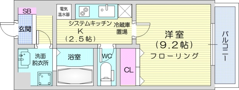 スカイヒルズN15の間取り