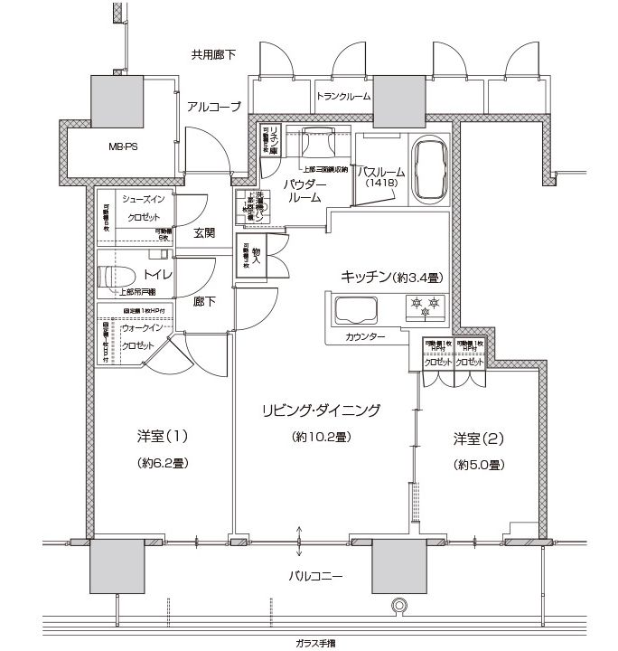 TERIHA THE TOWERの間取り