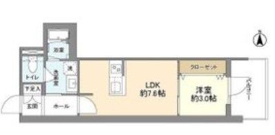 大阪市西区南堀江のマンションの間取り