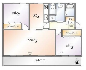 西三田団地5街区3号棟の間取り