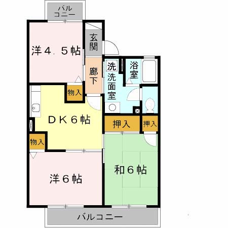 【神戸市垂水区福田のアパートの間取り】