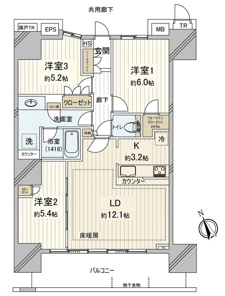 津田沼　ザ・タワーの間取り