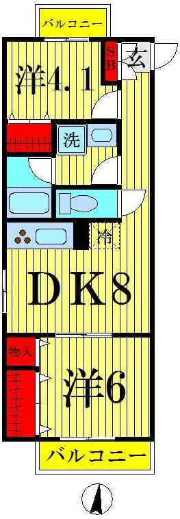 【江東区亀戸のマンションの間取り】