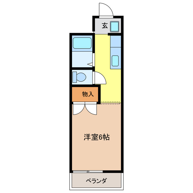 岐阜市鹿島町のアパートの間取り