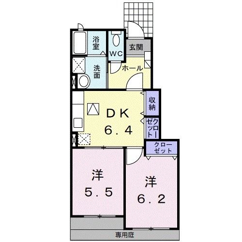 和歌山市布施屋のアパートの間取り