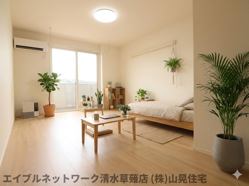 居室・リビング　家具備品はイメージで、実際の物件には含まれません