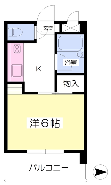 松山市空港通のマンションの間取り