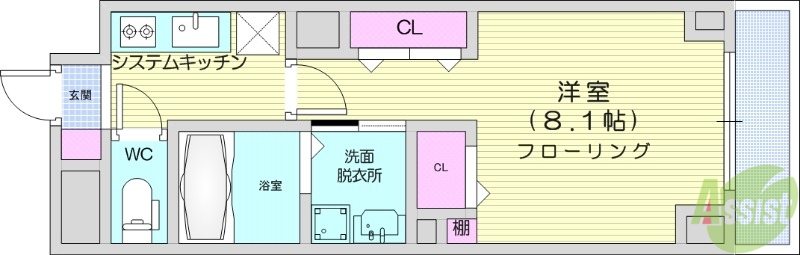 ケーズ昭和町の間取り