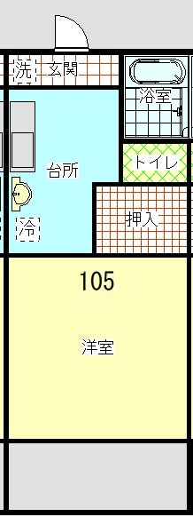 福並ハイツAの間取り