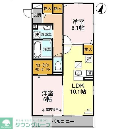 東松山市大字宮鼻のアパートの間取り