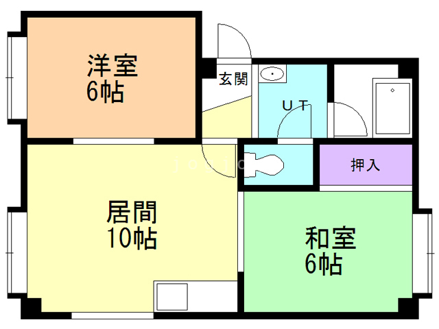 札幌市北区篠路六条のマンションの間取り