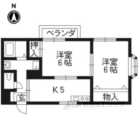 松ヶ崎ハイツの間取り