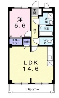 近江八幡市鷹飼町北のアパートの間取り