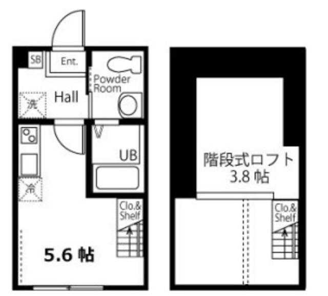 ハーミットクラブハウス金沢八景 B棟の間取り