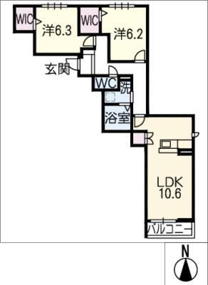 Ｗｉｎｇ　Ｃｏｕｒｔの間取り