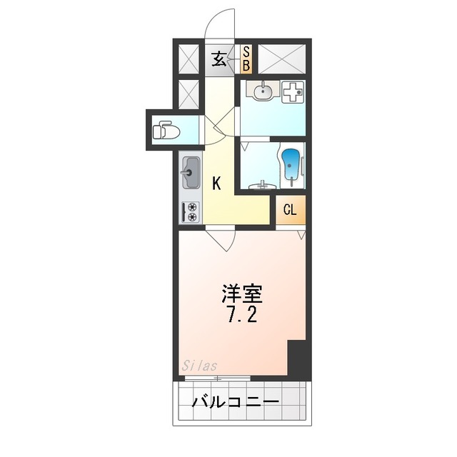 大阪市西成区松のマンションの間取り