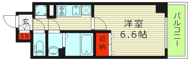 大阪市都島区東野田町のマンションの間取り