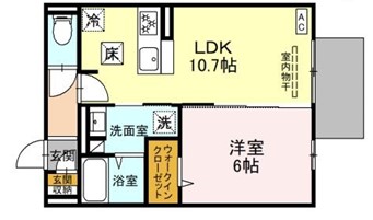 京都市右京区西京極殿田町のアパートの間取り