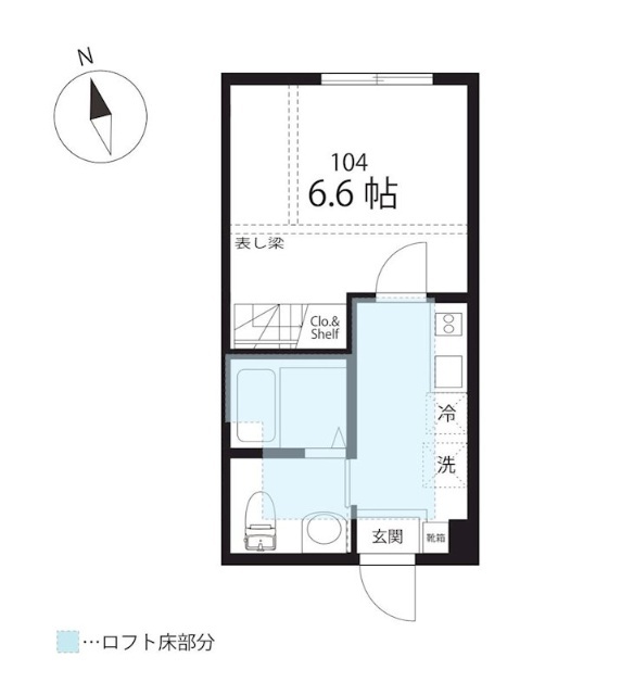 ハーミットクラブハウス鶴見諏訪坂の間取り