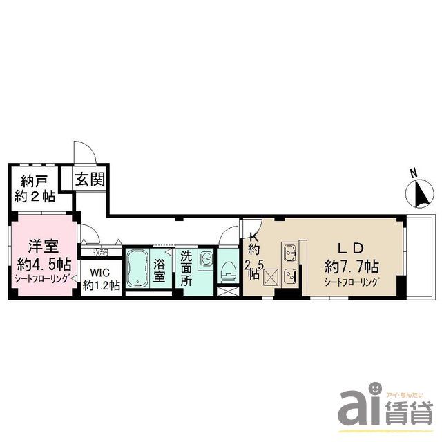 小金井市本町のマンションの間取り