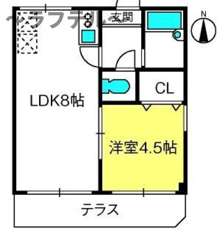 所沢市南住吉のアパートの間取り